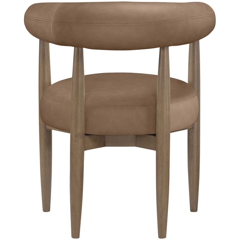 Meridian Furniture Sable Brown Vegan Leather Dining Chair (Set of 2)