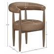 Meridian Furniture Sable Brown Vegan Leather Dining Chair (Set of 2)