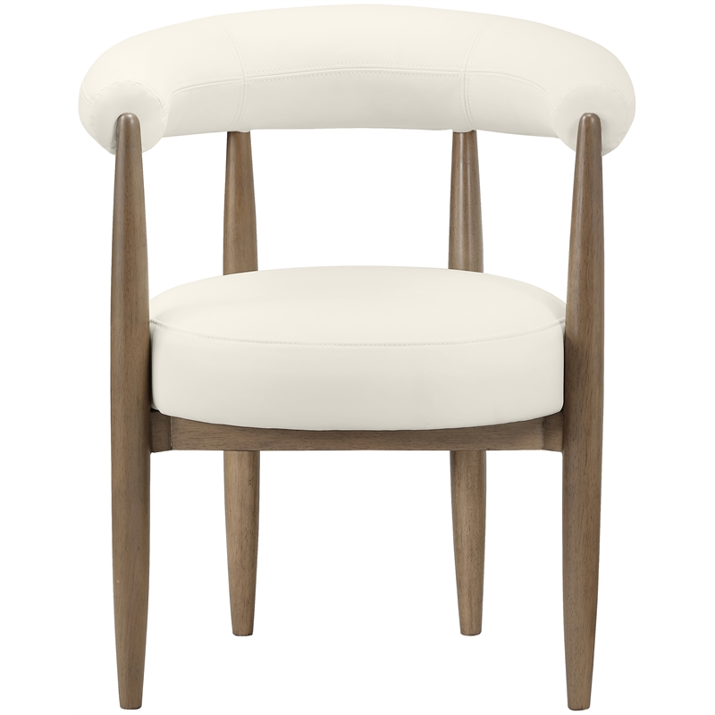 Meridian Furniture Sable Cream Vegan Leather Dining Chair (Set of 2)