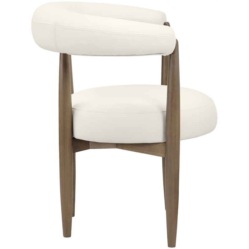 Meridian Furniture Sable Cream Vegan Leather Dining Chair (Set of 2)