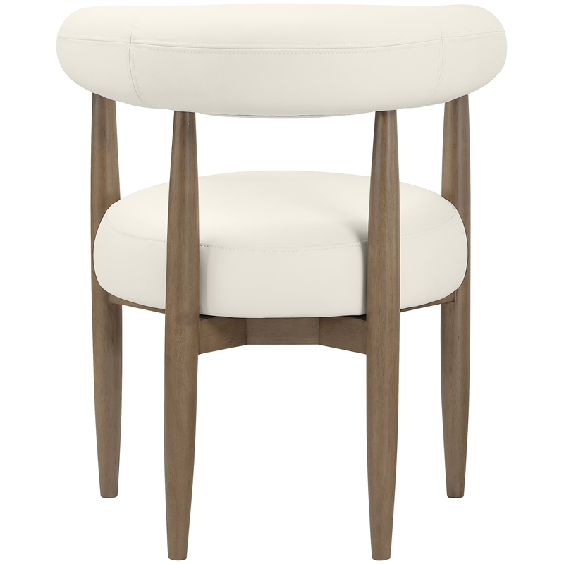 Meridian Furniture Sable Cream Vegan Leather Dining Chair (Set of 2)