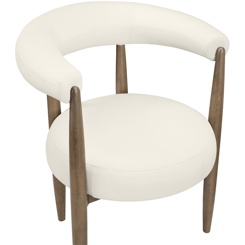 Meridian Furniture Sable Cream Vegan Leather Dining Chair (Set of 2)
