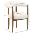 Meridian Furniture Sable Cream Vegan Leather Dining Chair (Set of 2)