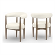Meridian Furniture Sable Cream Vegan Leather Dining Chair (Set of 2)