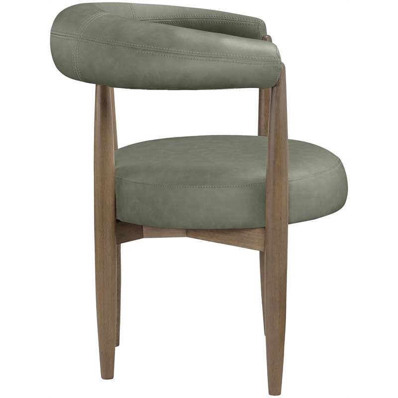 Meridian Furniture Sable Green Vegan Leather Dining Chair (Set of 2)