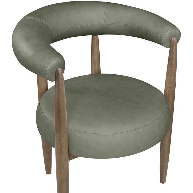 Meridian Furniture Sable Green Vegan Leather Dining Chair (Set of 2)