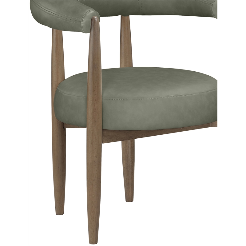 Meridian Furniture Sable Green Vegan Leather Dining Chair (Set of 2)