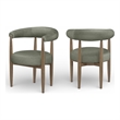 Meridian Furniture Sable Green Vegan Leather Dining Chair (Set of 2)