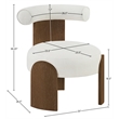 Meridian Furniture Calder Cream Linen Textured Fabric Upholstered Accent Chair