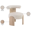 Meridian Furniture Calder Beige Linen Textured Fabric Upholstered Accent Chair