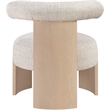 Meridian Furniture Calder Beige Linen Textured Fabric Upholstered Accent Chair