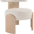 Meridian Furniture Calder Beige Linen Textured Fabric Upholstered Accent Chair