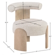 Meridian Furniture Calder Beige Linen Textured Fabric Upholstered Accent Chair