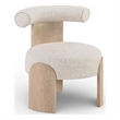 Meridian Furniture Calder Beige Linen Textured Fabric Upholstered Accent Chair