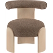 Meridian Furniture Calder Brown Linen Textured Fabric Upholstered Accent Chair