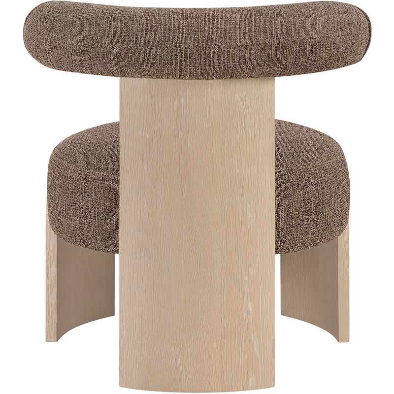 Meridian Furniture Calder Brown Linen Textured Fabric Upholstered Accent Chair