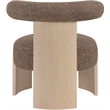 Meridian Furniture Calder Brown Linen Textured Fabric Upholstered Accent Chair