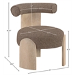 Meridian Furniture Calder Brown Linen Textured Fabric Upholstered Accent Chair