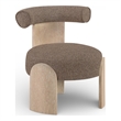 Meridian Furniture Calder Brown Linen Textured Fabric Upholstered Accent Chair
