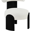 Meridian Furniture Calder Cream Linen Textured Fabric Upholstered Accent Chair