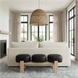 Meridian Furniture Woodcrest Black Vegan Leather Upholstered Bench