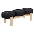 Meridian Furniture Woodcrest Black Vegan Leather Upholstered Bench