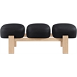 Meridian Furniture Woodcrest Black Vegan Leather Upholstered Bench
