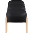 Meridian Furniture Woodcrest Black Vegan Leather Upholstered Bench