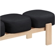 Meridian Furniture Woodcrest Black Vegan Leather Upholstered Bench
