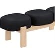Meridian Furniture Woodcrest Black Vegan Leather Upholstered Bench