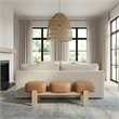 Meridian Furniture Woodcrest Cognac Vegan Leather Upholstered Bench