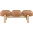 Meridian Furniture Woodcrest Cognac Vegan Leather Upholstered Bench