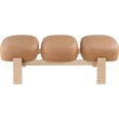Meridian Furniture Woodcrest Cognac Vegan Leather Upholstered Bench
