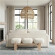 Meridian Furniture Woodcrest Cream Vegan Leather Upholstered Bench