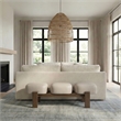 Meridian Furniture Woodcrest Beige Vegan Leather Upholstered Bench