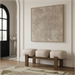 Meridian Furniture Woodcrest Beige Vegan Leather Upholstered Bench