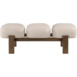 Meridian Furniture Woodcrest Beige Vegan Leather Upholstered Bench