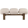 Meridian Furniture Woodcrest Beige Vegan Leather Upholstered Bench