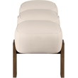 Meridian Furniture Woodcrest Beige Vegan Leather Upholstered Bench