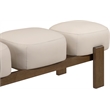 Meridian Furniture Woodcrest Beige Vegan Leather Upholstered Bench