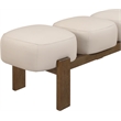 Meridian Furniture Woodcrest Beige Vegan Leather Upholstered Bench