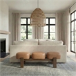 Meridian Furniture Woodcrest Cognac Vegan Leather Upholstered Bench