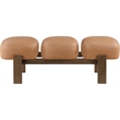 Meridian Furniture Woodcrest Cognac Vegan Leather Upholstered Bench