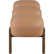 Meridian Furniture Woodcrest Cognac Vegan Leather Upholstered Bench