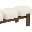 Meridian Furniture Woodcrest Cream Vegan Leather Upholstered Bench