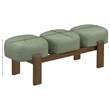 Meridian Furniture Woodcrest Green Vegan Leather Upholstered Bench