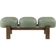 Meridian Furniture Woodcrest Green Vegan Leather Upholstered Bench
