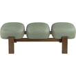 Meridian Furniture Woodcrest Green Vegan Leather Upholstered Bench