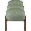 Meridian Furniture Woodcrest Green Vegan Leather Upholstered Bench