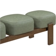 Meridian Furniture Woodcrest Green Vegan Leather Upholstered Bench